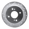 E-Line Drilled & Slotted Silver Brake Rotor, 1982-1988 Infiniti/Nissan, Position: Rear Left - image 4