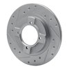 E-Line Drilled & Slotted Silver Brake Rotor, 1982-1986 Infiniti/Nissan, Position: Front Left - image 2