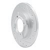E-Line Drilled & Slotted Silver Brake Rotor, 1982-1986 Infiniti/Nissan, Position: Front Right - image 1