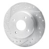 E-Line Drilled & Slotted Silver Brake Rotor, 1984-1985 Infiniti/Nissan, Position: Rear Left - image 3