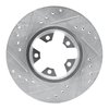E-Line Drilled & Slotted Silver Brake Rotor, 1984-1989 Infiniti/Nissan, Position: Front Right - image 2