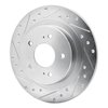 E-Line Drilled & Slotted Silver Brake Rotor, 1984-1988 Infiniti/Nissan, Position: Rear Left - image 3