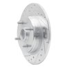 E-Line Drilled & Slotted Silver Brake Rotor, 1984-1987 Infiniti/Nissan, Position: Rear Left - image 3