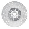 E-Line Drilled & Slotted Silver Brake Rotor, 1984-1987 Infiniti/Nissan, Position: Rear Left - image 4