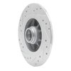 E-Line Drilled & Slotted Silver Brake Rotor, 1984-1987 Infiniti/Nissan, Position: Rear Right - image 3