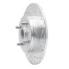 E-Line Drilled & Slotted Silver Brake Rotor, 1984-1987 Infiniti/Nissan, Position: Rear Right - image 4