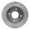 E-Line Drilled & Slotted Silver Brake Rotor, 1985-1989 Infiniti/Nissan, Position: Front Left - image 2