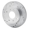E-Line Drilled & Slotted Silver Brake Rotor, 1985-1989 Infiniti/Nissan, Position: Front Left - image 4