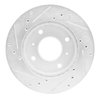 E-Line Drilled & Slotted Silver Brake Rotor, 1985-1989 Infiniti/Nissan, Position: Front Right - image 2