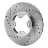 E-Line Drilled & Slotted Silver Brake Rotor, 1984-1985 Infiniti/Nissan, Position: Front Left - image 2