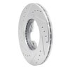 E-Line Drilled & Slotted Silver Brake Rotor, 1984-1985 Infiniti/Nissan, Position: Front Right - image 4