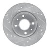 E-Line Drilled & Slotted Silver Brake Rotor, 1986-2017 Infiniti/Nissan, Position: Front Right - image 3