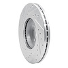 E-Line Drilled & Slotted Silver Brake Rotor, 1987-1989 Infiniti/Nissan, Position: Front Right - image 1