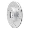 E-Line Drilled & Slotted Silver Brake Rotor, 1987-1989 Infiniti/Nissan, Position: Front Right - image 4