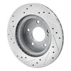 E-Line Drilled & Slotted Silver Brake Rotor, 1987-1989 Infiniti/Nissan, Position: Rear Right - image 2
