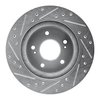 E-Line Drilled & Slotted Silver Brake Rotor, 1987-1989 Infiniti/Nissan, Position: Rear Right - image 3