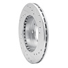 E-Line Drilled & Slotted Silver Brake Rotor, 1989-1996 Infiniti/Nissan, Position: Front Left - image 1