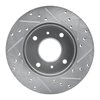 E-Line Drilled & Slotted Silver Brake Rotor, 1989-2013 Fits Multiple Makes/Models, Position: Front Left - image 3