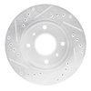 E-Line Drilled & Slotted Silver Brake Rotor, 1989-2013 Fits Multiple Makes/Models, Position: Front Right - image 2