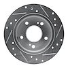 E-Line Drilled & Slotted Silver Brake Rotor, 1989-1993 Infiniti/Nissan, Position: Rear Left - image 1
