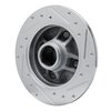 E-Line Drilled & Slotted Silver Brake Rotor, 1988-1988 Infiniti/Nissan, Position: Rear Left - image 3