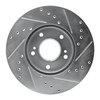 E-Line Drilled & Slotted Silver Brake Rotor, 1989-1990 Infiniti/Nissan, Position: Front Left - image 4