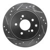 E-Line Drilled & Slotted Silver Brake Rotor, 1989-1996 Infiniti/Nissan, Position: Rear Left - image 4