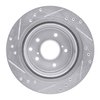 E-Line Drilled & Slotted Silver Brake Rotor, 1989-1996 Infiniti/Nissan, Position: Rear Right - image 4