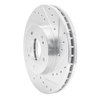 E-Line Drilled & Slotted Silver Brake Rotor, 1989-1996 Infiniti/Nissan, Position: Front Right - image 4