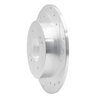 E-Line Drilled & Slotted Silver Brake Rotor, 1990-2006 Infiniti/Nissan, Position: Rear Right - image 4