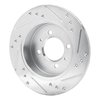 E-Line Drilled & Slotted Silver Brake Rotor, 1991-1994 Infiniti/Nissan, Position: Rear Left - image 3