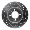E-Line Drilled & Slotted Silver Brake Rotor, 1991-1994 Infiniti/Nissan, Position: Rear Left - image 4