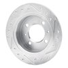 E-Line Drilled & Slotted Silver Brake Rotor, 1991-2006 Infiniti/Nissan, Position: Rear Left - image 4