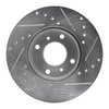 E-Line Drilled & Slotted Silver Brake Rotor, 1993-2006 Infiniti/Nissan, Position: Front Left - image 3