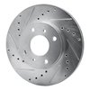 E-Line Drilled & Slotted Silver Brake Rotor, 1993-2006 Infiniti/Nissan, Position: Front Left - image 4