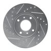 E-Line Drilled & Slotted Silver Brake Rotor, 1993-2006 Infiniti/Nissan, Position: Front Right - image 2