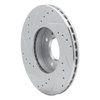 E-Line Drilled & Slotted Silver Brake Rotor, 1993-2006 Infiniti/Nissan, Position: Front Right - image 4