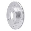 E-Line Drilled & Slotted Silver Brake Rotor, 1994-1996 Infiniti/Nissan, Position: Front Right - image 3