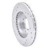E-Line Drilled & Slotted Silver Brake Rotor, 1994-1996 Infiniti/Nissan, Position: Front Right - image 4