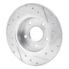 E-Line Drilled & Slotted Silver Brake Rotor, 1994-2004 Infiniti/Nissan, Position: Rear Left - image 3