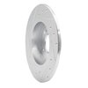 E-Line Drilled & Slotted Silver Brake Rotor, 1994-2004 Infiniti/Nissan, Position: Rear Right - image 2
