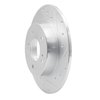 E-Line Drilled & Slotted Silver Brake Rotor, 1994-2004 Infiniti/Nissan, Position: Rear Right - image 4