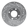 E-Line Drilled & Slotted Silver Brake Rotor, 1995-2000 Infiniti/Nissan, Position: Front Left - image 2