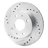 E-Line Drilled & Slotted Silver Brake Rotor, 1995-2000 Infiniti/Nissan, Position: Front Left - image 3