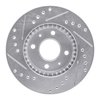 E-Line Drilled & Slotted Silver Brake Rotor, 1995-2000 Infiniti/Nissan, Position: Front Right - image 4