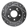 E-Line Drilled & Slotted Silver Brake Rotor, 1994-1998 Infiniti/Nissan, Position: Rear Left - image 4