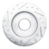E-Line Drilled & Slotted Silver Brake Rotor, 1994-1998 Infiniti/Nissan, Position: Rear Right - image 2