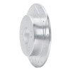 E-Line Drilled & Slotted Silver Brake Rotor, 1994-1998 Infiniti/Nissan, Position: Rear Right - image 4