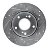E-Line Drilled & Slotted Silver Brake Rotor, 1996-1998 Infiniti/Nissan, Position: Front Left - image 3