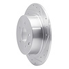 E-Line Drilled & Slotted Silver Brake Rotor, Fits Select Fits Multiple Makes/Models, Position: Rear Right - image 1